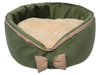 Лион Лежанка Соня (S) 41*41*16см, габардиновая подушка, оттенки зеленого (LM4060
