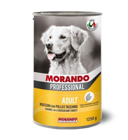 Morando Professional Конс. д/с Курица и индейка, кусочки в соусе (ж/б) 1,25кг