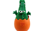 ГиГви Игрушка для собак Крокодил-неваляшка в яйце с пищалкой,резина,текстиль 14с